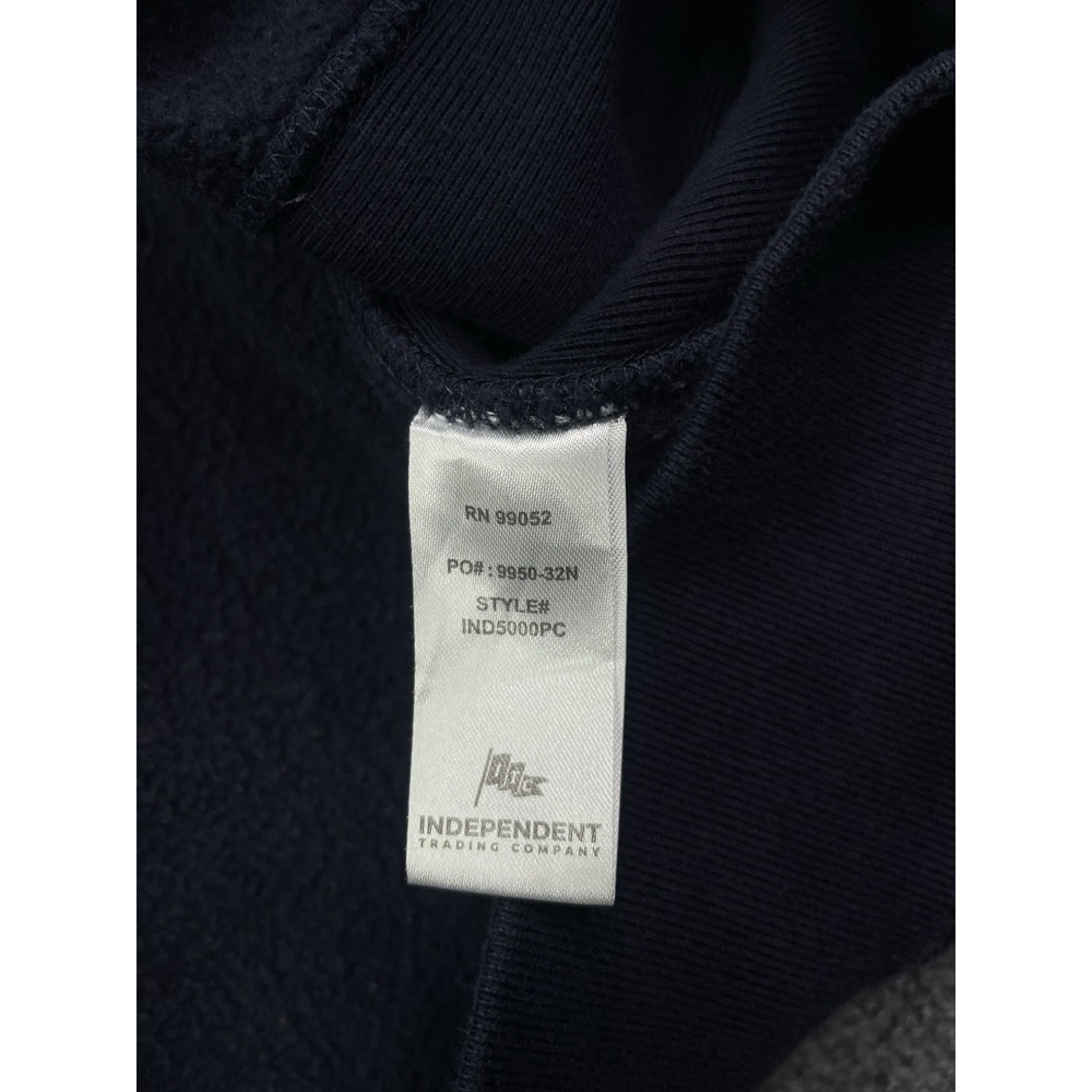MF DOOM Hoodie Mens Medium Navy Blue Gas Drawls Graphic Pullover Sweatshirt - Picture 10 of 10